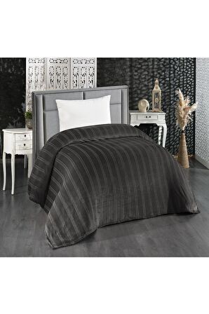 Evlen Home Mayer Supersoft Tek Kişilik Polar Battaniye Antrasit 150 x 230 cm