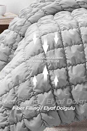 Evlen Home Collection Puff Yatak Örtüsü Seti Çift Kişilik El İşi Günlük Sade Pamuklu Dolgulu Yorgan Uyku Takımı 3 Parça