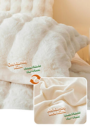 Kürklü Peluş 2'li Yastık Kılıfı 50x70 cm Yumuşak Supersoft Dekoratif Wellsoft Mayra