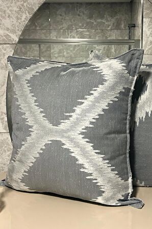 Kırlent Kılıfı Jakarlı Dekoratif 2’li 45x45 cm