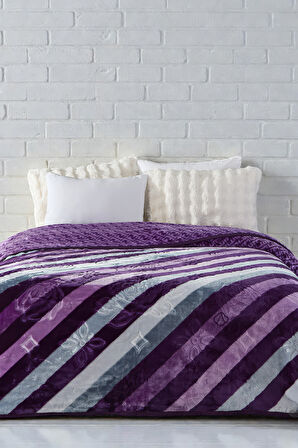 Maya Lora 3 Kg Embos Baskılı Battaniye Çift Kişilik Kalın Yumuşak 220x240 cm