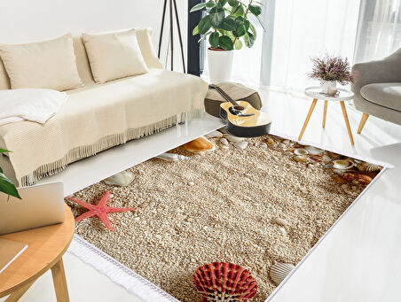 Dekoreko İnci Halı Dijital Saçaklı 1851 Desen 1