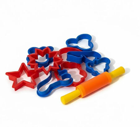 Heroes Oyun Hamuru Şekilli Kalıplar Seti - 9 lu + Mini Merdane