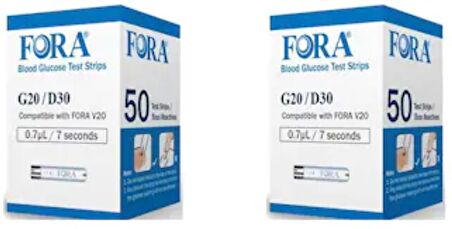 FORA G20 Şeker Ölçüm Strip 2 KUTU