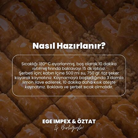 Öztat Tepsi Hediyeli Hazır Kuru Baklava 650 Gr (1,5 kg)