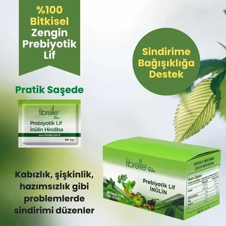 Fibrelle Prebiyotik Lif İnülin Hindibağ 30 Saşe x 2 Gr - AROMASIZ