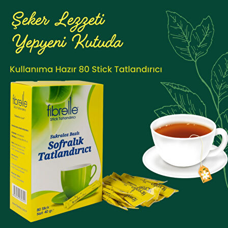 Fibrelle Ultra Plus Tatlandırıcı 80 Saşe x 0.5 Gr - AROMASIZ