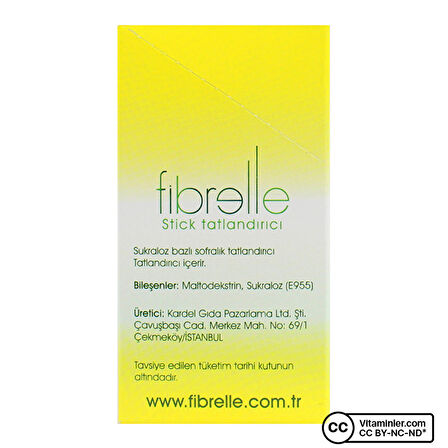 Fibrelle Ultra Plus Tatlandırıcı 80 Saşe x 0.5 Gr - AROMASIZ