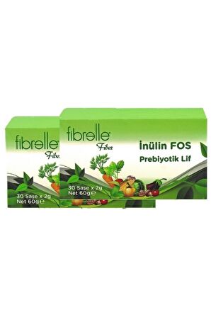 Fibrelle inülin Fos Prebiyotik Lif 2 gr saşe 30 adet kutu 2 adet