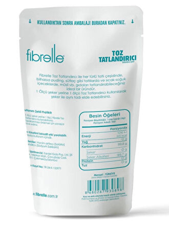 Fibrelle Toz Tatlandırıcı 400 g   SoSa