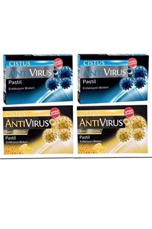 2 Adet Antivirüs Pastil Cistus Ve 2 Adet Ballı Limonlu Antivirüs Pastil