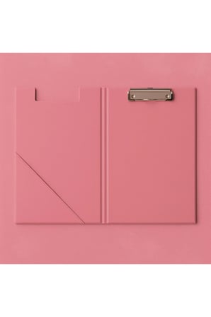 A4 Pembe Kapaklı Sekreterlik Dosyası Metal Klipsli