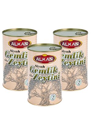 Alkan Salamura Gemlik Zeytini(Düşük Tuz Oranı) 800gr x3 Adet