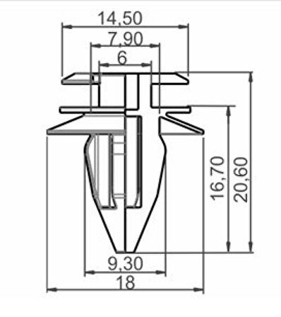 BMW E-36-E-38-E-39 KAPI DÖŞEME KLİPSİ GRİ SAYK0204 12 ADET MARKA İLE UYUMLU