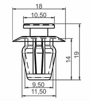 CİTROEN-PEUGEOT-206 ÇITA KLİPSİ BAYAZ SAYK0502 12 ADET MARKA İLE UYUMLU