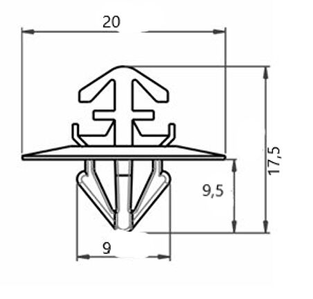 İVECO DAİLY-ARKA TAMPON YAN ÇITA KLİPSİ SAYK0908 12 ADET MARKA İLE UYUMLU