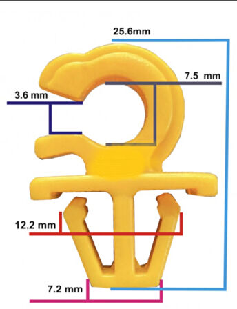 HYUNDAI -Nissan - ToyotaUNIVERSAL Klips SAYK1310 12 ADET MARKA İLE UYUMLU