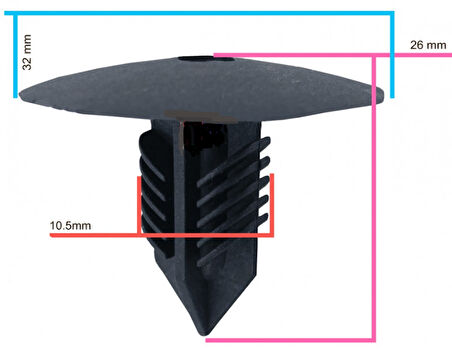 RENAULT CLİO-19-KANGOO DÖŞEME KLİPSİ SAYK2401 12 ADET MARKA İLE UYUMLU