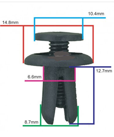 UNIVERSAL KlipsSiyah - Gri SAYK5009 12 ADET