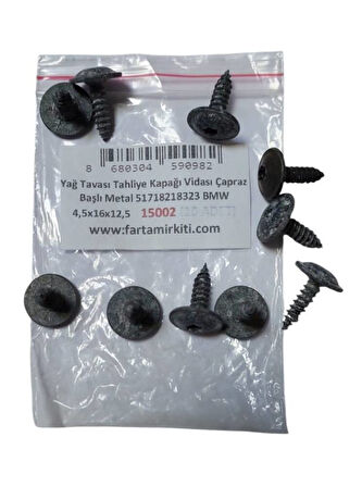 Yağ Tavası Tahliye Kapağı Vidası Çapraz Başlı Metal 51718218323 BMW 4,5x16x12,5 (10 ADET)   15002