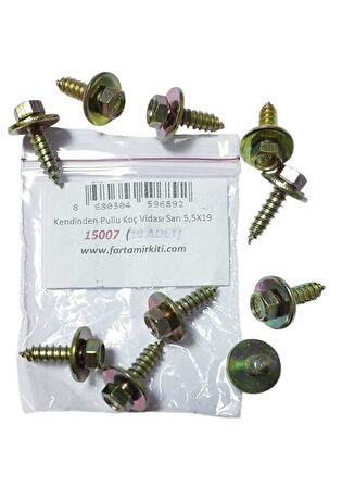 Kendinden Pullu Koç Vidası Sarı 5,5X19 (10 ADET) 15007