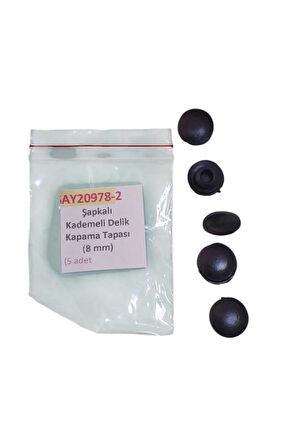 20978-2 Şapkalı Kademeli Delik Kapama Tapası 8 mm 5 ADET 20978 2