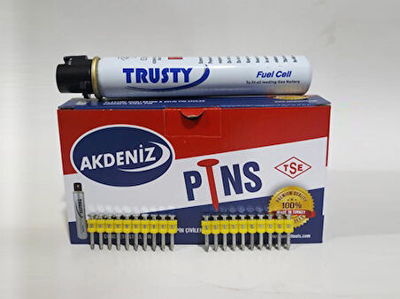 Akdeniz 2.9x27 mm Beton Pin Çivi+Gaz