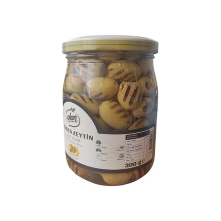 Alan Izgara Yeşil Zeytin Cam Kavanoz 300 g e