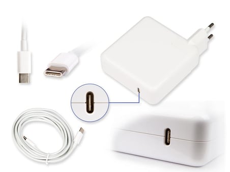 Apple Uyumlu MacBook 20.2V 4.3A 87W Type-C Adaptör, Şarj Aleti Cihazı (USB-C) / RNA-AP13