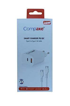 Compaxe CTA-350TT  35W 5V 3A PD-QC+ Type-C To Type-C  Şarj Kablosu