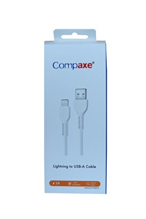 Compaxe CTK-BLU Usb 3.0 1mt 3A Lightning Şarj Kablosu