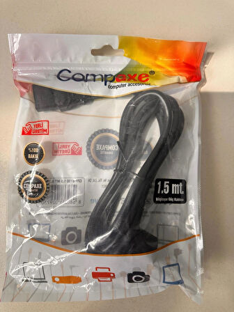 COMPAXE CPPB-150 1.5 Metre 3*0.75 Mm 100% Tam Bakır Power Kablo (YERLİ ÜRETİM)
