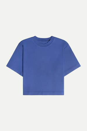 Mavi Kadın Flat Cut Crop Basic Tişört - %100 Pamuk | (Flat Cut - Comet)