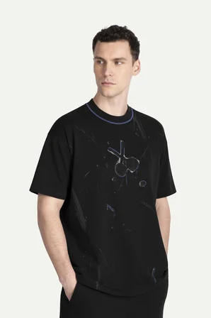 Siyah Erkek Oversize Urban Tişört - %100 Pamuk | (Caose)