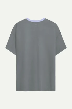 Gri Erkek Oversize / Relax Tişört - %100 Pamuk | (Layt)