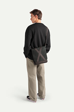 Unisex Dikey Postacı Çantası - Methone - Asphalt
