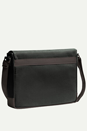 Unisex Yatay Postacı Çantası - Nevend - Asphalt