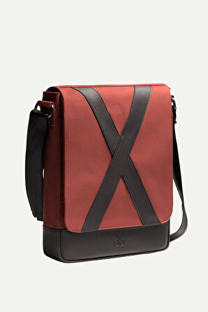 Unisex Dikey Postacı Çantası - Methone - Brick