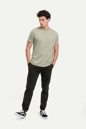 Gri Erkek Regular Basic Tişört - %100 Pamuk | (Regular - Concrete)