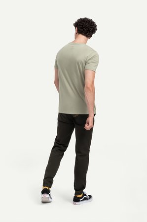 Gri Erkek Regular Basic Tişört - %100 Pamuk | (Regular - Concrete)