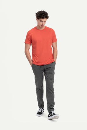 Kırmızı Erkek Regular Basic Tişört - %100 Pamuk | (Regular - Coral)