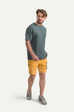 Gri Erkek Oversize / Relax Basic Tişört - %100 Pamuk | (Relax - Storm)