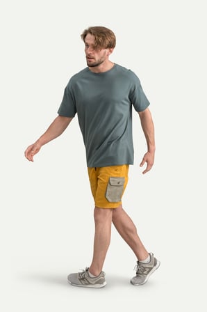 Gri Erkek Oversize / Relax Basic Tişört - %100 Pamuk | (Relax - Storm)