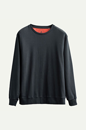 Unisex Basic Regular Sweatshirt - Ruga - Raven