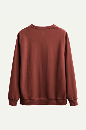 Unisex Basic Regular Sweatshirt - Ruga - Brick