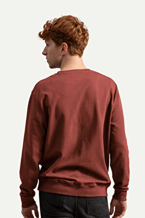 Unisex Basic Regular Sweatshirt - Ruga - Brick