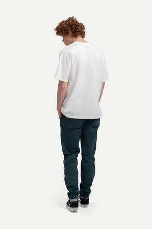 Erkek Oversize/ Relax Fit Basic T-Shirt - Off White
