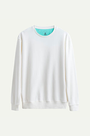 Unisex Basic Regular Sweatshirt - Ruga - Off White