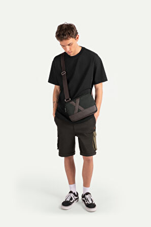 Unisex Çapraz Mini Çanta - Nougrod - Asphalt