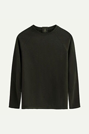 Unisex Basic Çift Taraflı Sweatshirt - Lyuga - Asphalt